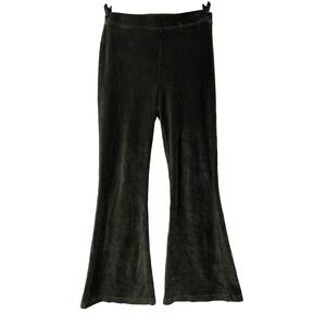 Forest Green High Waisted Corduroy Flare Pants Wide Wale Retro 70s Style Boho